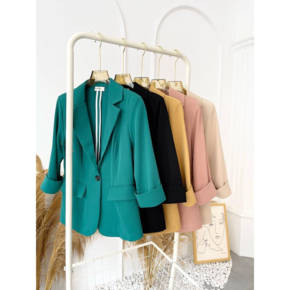 Áo Vest nữ cao cấp thiết kế túi nắp Tay lỡ xắn gấu phong cách sang trọng Evalover VE35