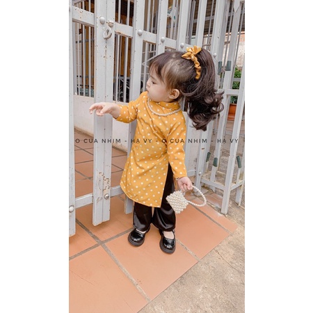 Bộ áo dài chấm bi Cô Ba Sài Gòn cho bé ❤️