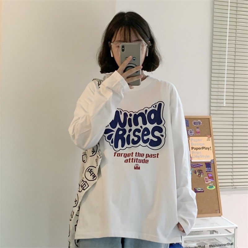 Áo thun tay dài form rộng NEKO.SG, Áo thun Streetwear Ulzzang SWT30