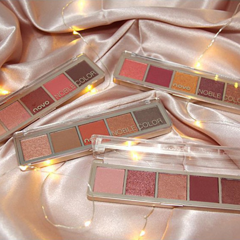 Bảng phấn mắt NOVO chống nước lâu phai hiệu ứng lì/ ánh nhũ thời trang
