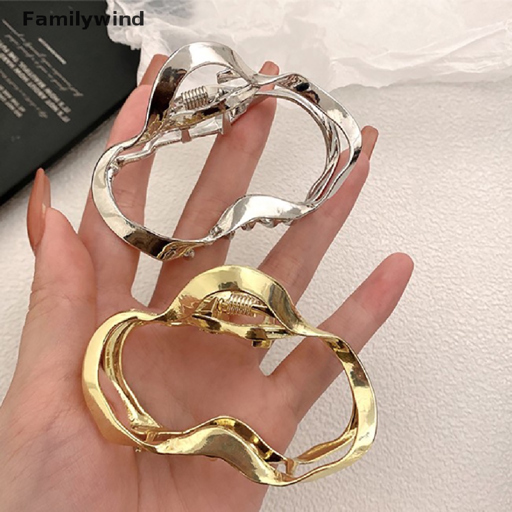 Kẹp Tóc Kim Loại Bản Lớn Phong Cách Hàn Quốc Thời Trang Cho Nữ