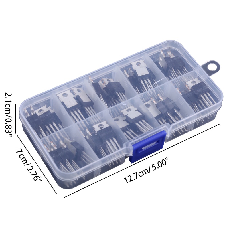 Bộ 50 Linh Kiện Bán Dẫn IRFZ44 IRF510 IRf520 IRF530 IRF540 IRF640 IRF740 IRF840