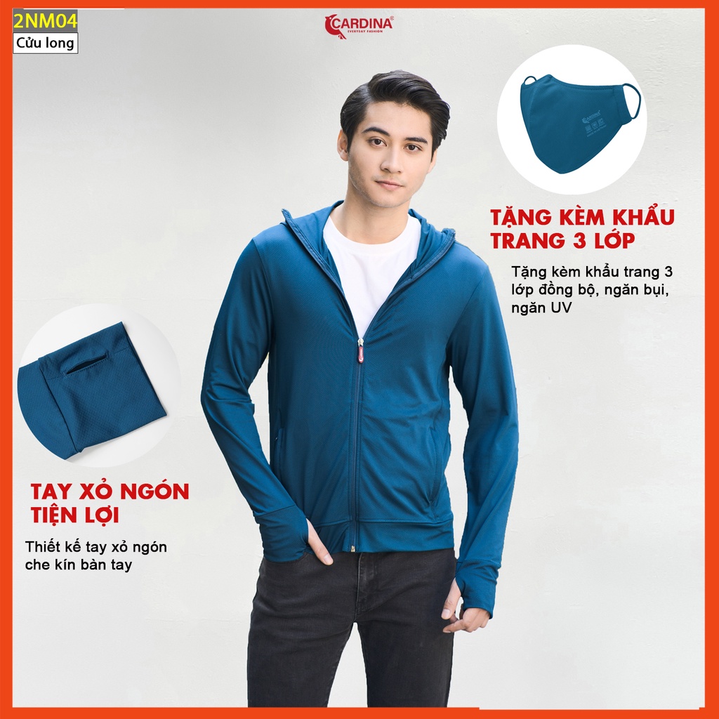 Áo chống nắng nam CARDINA 1 lớp chất thun lạnh cao cấp chống tia uv kiểu dáng thể thao 2NM