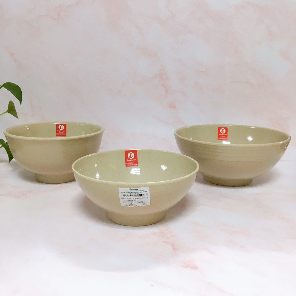 Bát Canh Sâu Lòng SUPERWARE Nhựa Phíp 100% Melamine Nâu Đá - Stone