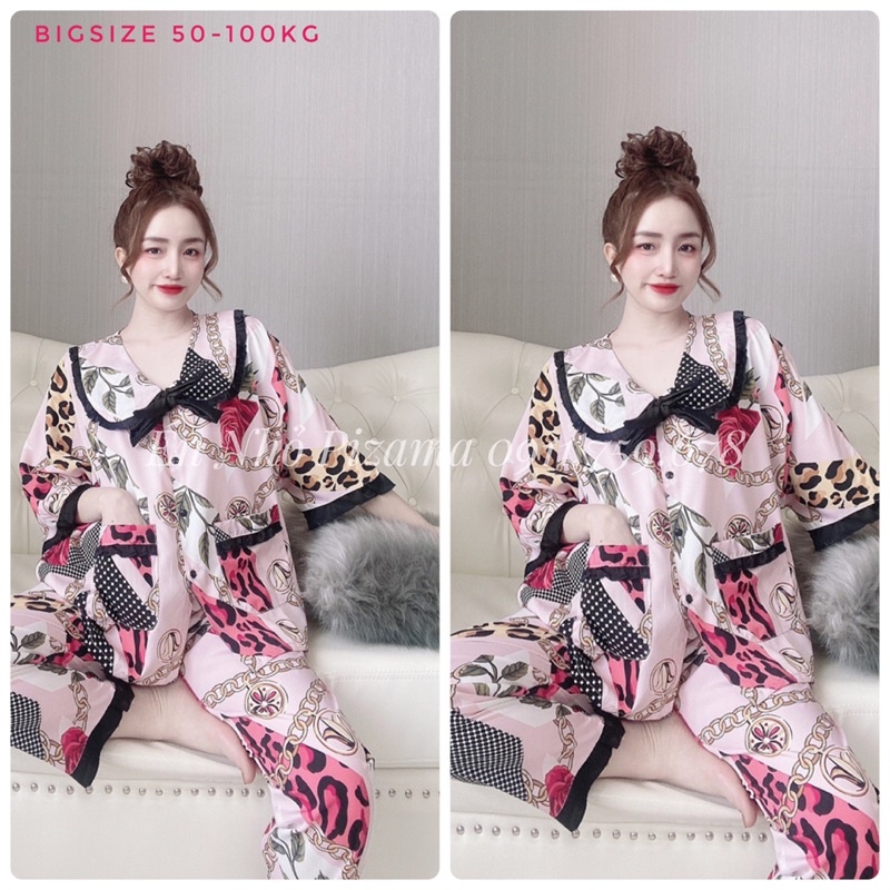 Bigsize 50-110kg cánh rơi Lụa 2 túi phối siêu mềm mịn đẹp Én Nhỏ Pijama
