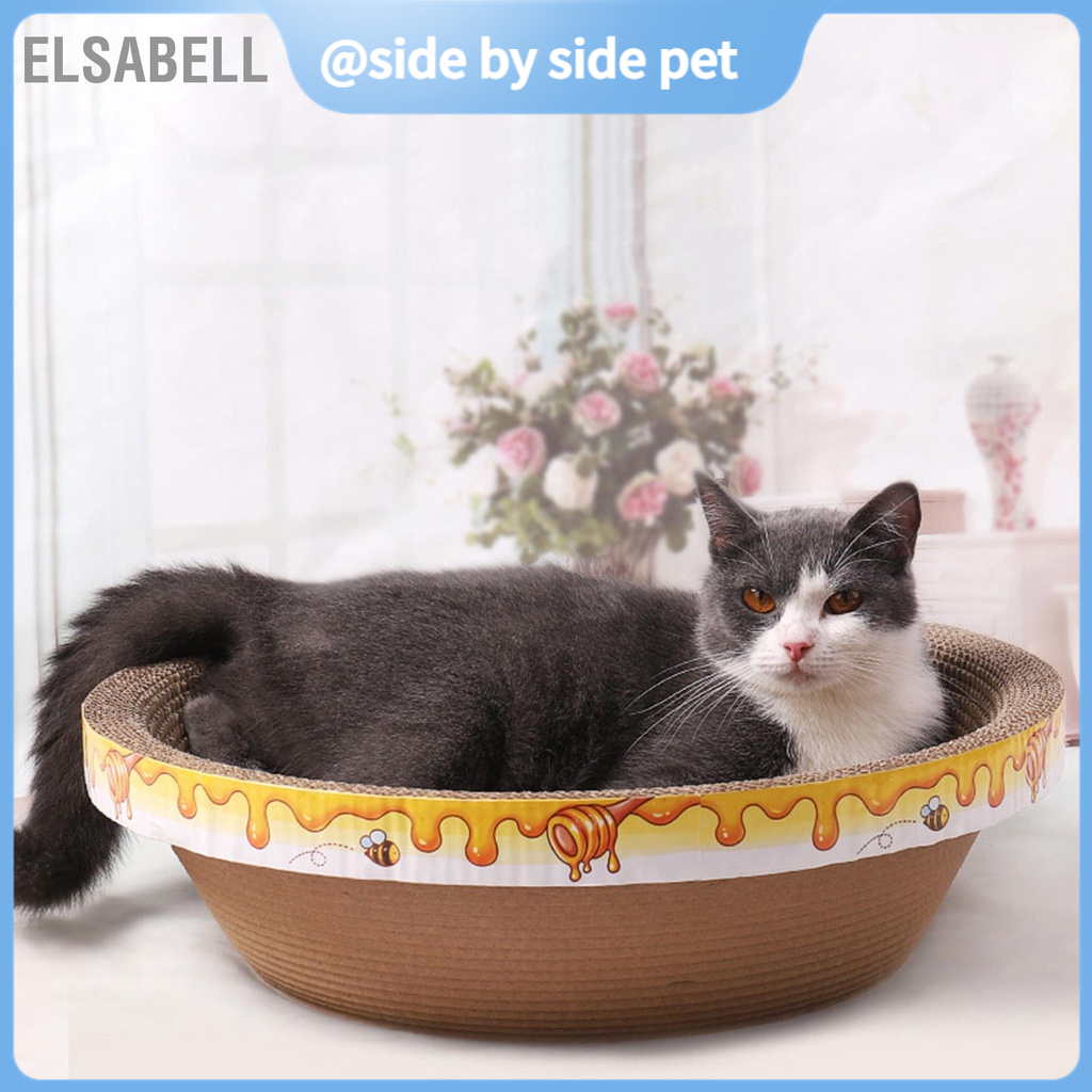 Elsabell Cat Scratch Bed Double Layer Removable Thoải mái Kitten Scratching Pad để giảm căng thẳng