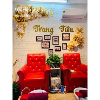 Set hoa giấy trang trí backdrop