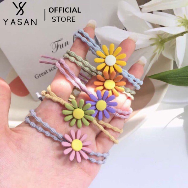 Thun Cột Tóc Cho Nữ Dễ Thương Nhiều MàuFREESHIPDây Chun Cột Tóc Hoa Cúc Xinh Xắn,Phong Cách Hàn Quốc