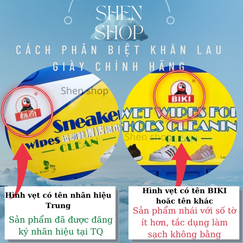 Khăn lau giầy siêu sạch, Giấy lau giầy trắng Loại 1 ( gói 30 tờ ) khăn lau giầy sneaker ố, bẩn lau túi xách - SHEN