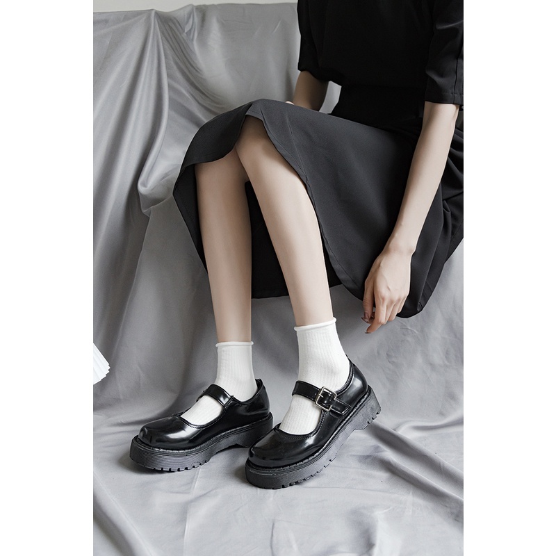 Tất Ren Lolita nữ, sét tất vớ nữ cổ bèo Littlepretty trắng, chất dày dặn, thêu họa tiết dễ thương LP02