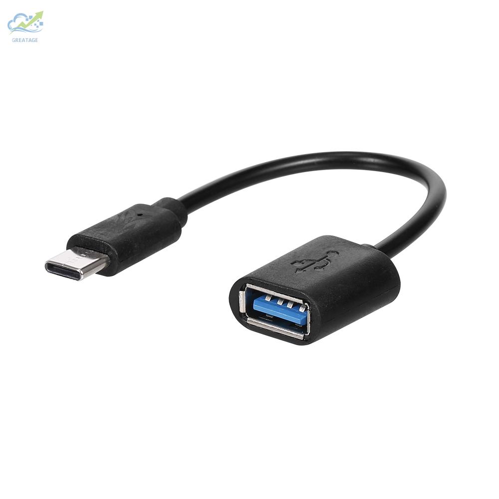 g☼OTG Adapter Type-C to USB3.0 Adapter Cable Type-C Male to USB3.0 Female Converter Cable High-speed Wide Compatibility Black