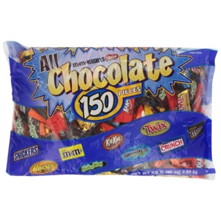 Tách nửa ký Kẹo socola all chocolate 150 viên 2.55kg thập cẩm ko lựa