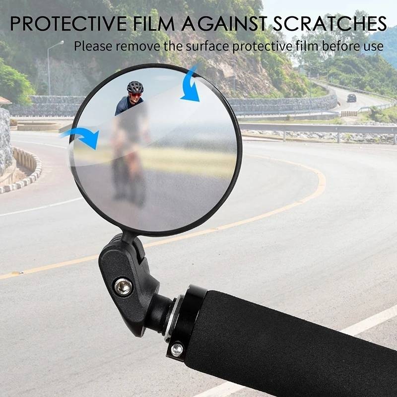 Gương Chiếu Hậu Lồi Xe Đạp Điều Chỉnh 360° Phụ Kiện Xe Đạp/ Xe Đạp Góc Rộng Xoay Được