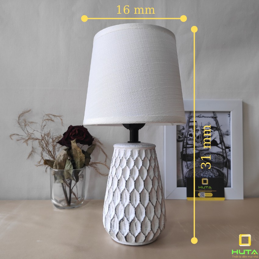 COMBO 2 Đèn Ngủ Để Bàn Thân Gốm Sứ, Dimmer Điều Chỉnh Tăng Giảm Sáng, Bóng Led, Decor, Mã S4 - Shop HUTA Light For Life