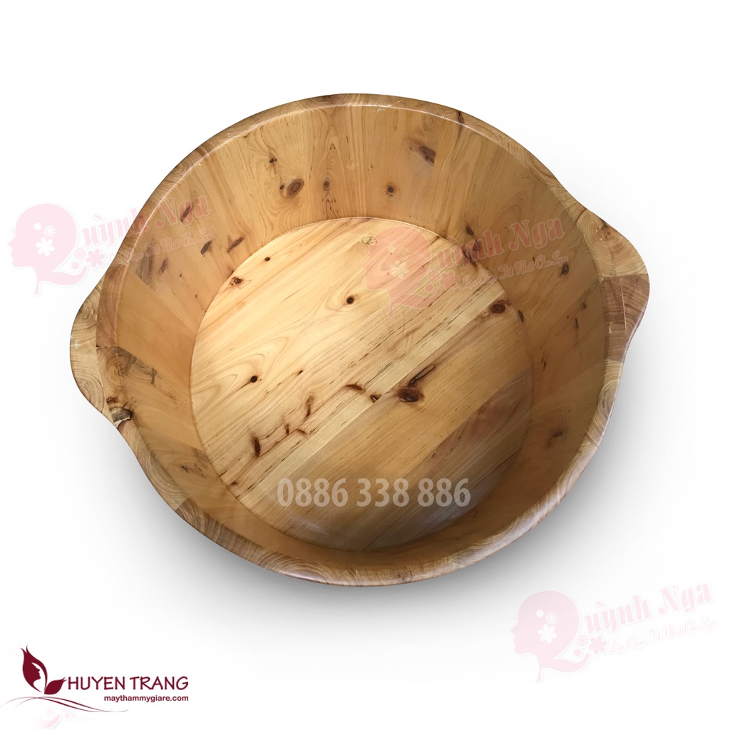 Chậu Gỗ Ngâm Chân Cao Cấp Chuyên Dùng Trong Tiệm Nail, Spa Đông Y, Thẩm Mỹ Viện Huyền Trang NANOCEE