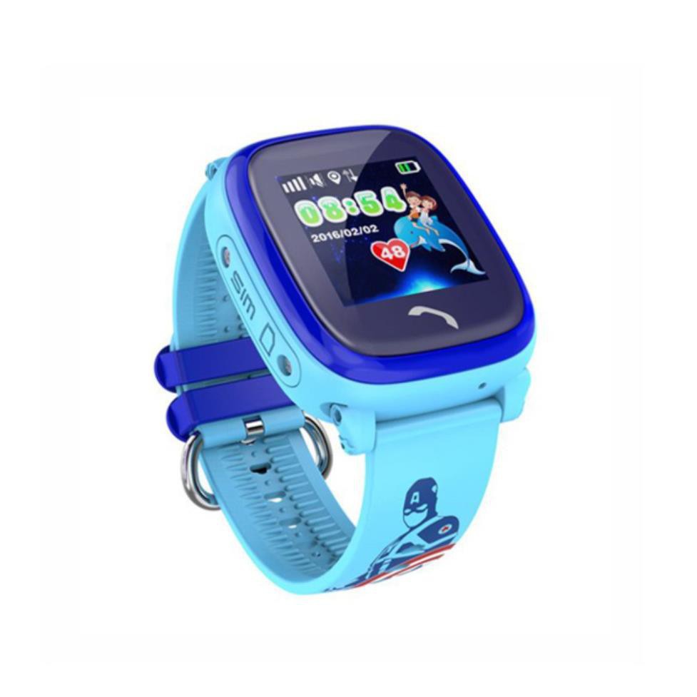 Đồng hồ định vị trẻ em JVJ DF25 Tím, đồng hồ thông minh GPS, chống nước, lắp sim nghe goi hai chiều, BH 12 tháng