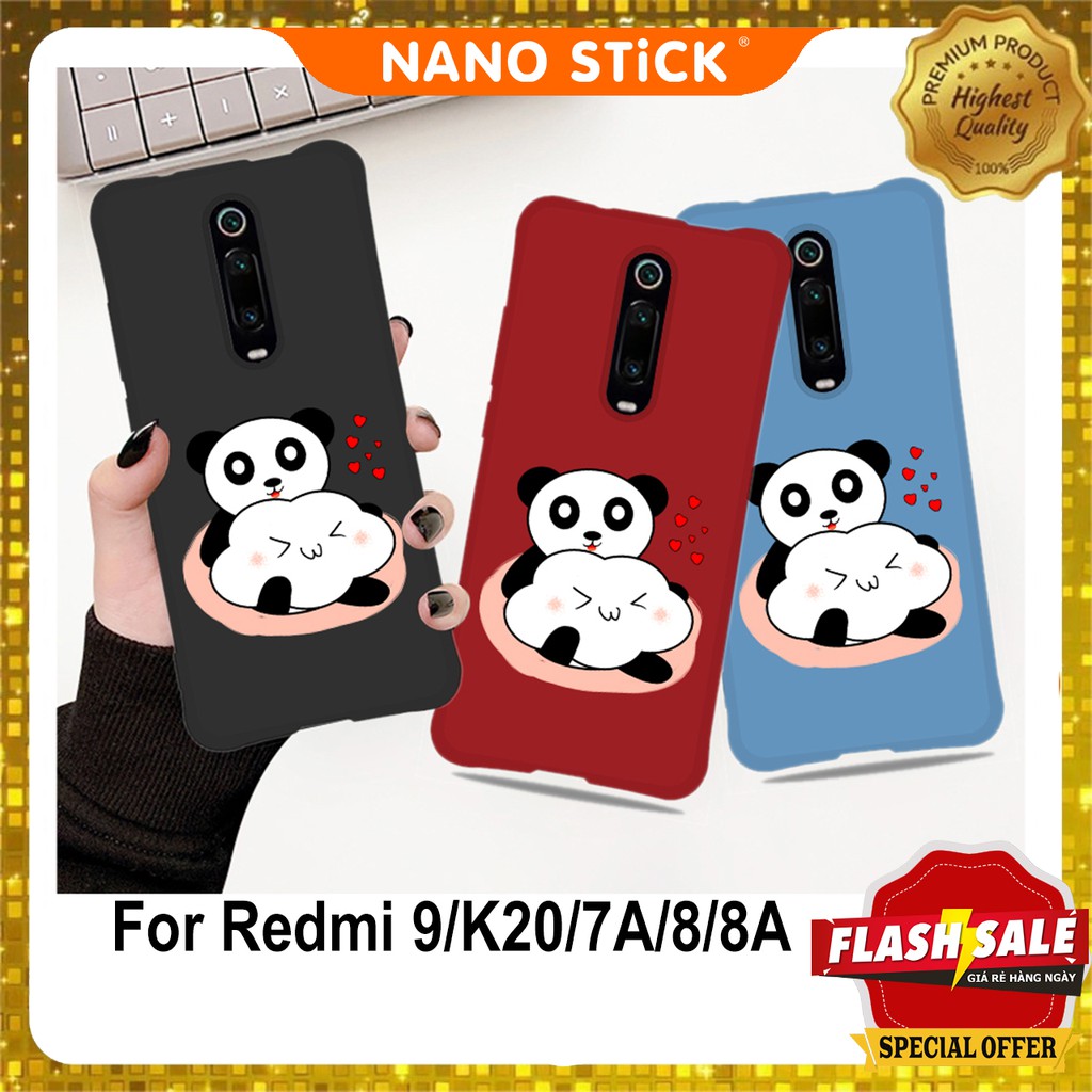 Ốp lưng Redmi 9/redmi K20/K20 Pro/7A/8/8A/ ốp lưng silicon xiaomi in hình Cute Cartoon Panda _NANOSTICK