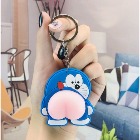 Móc Chìa Khóa Slime Quishy Hình Nhân Vật Anime Xinh Xắn Mông Xinh Shin Cậu Bé Bút Chì Doraemon Chó