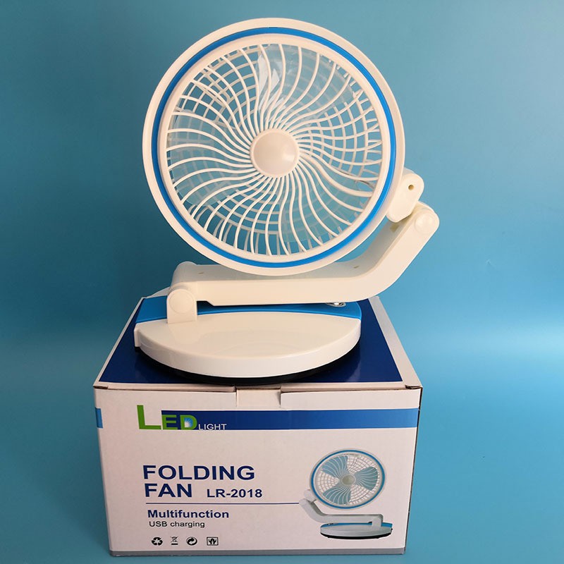 Quạt Sạc Tích Điện Có Đèn Led FOLDING FAN JH - 2018