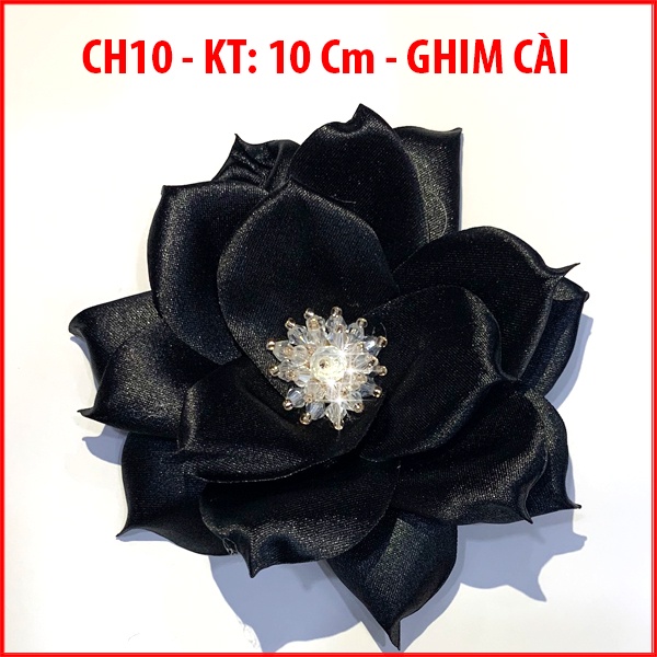 Tag hoa cài áo Handmade trâm cài màu pastel nhụy đính pha lê cao cấp