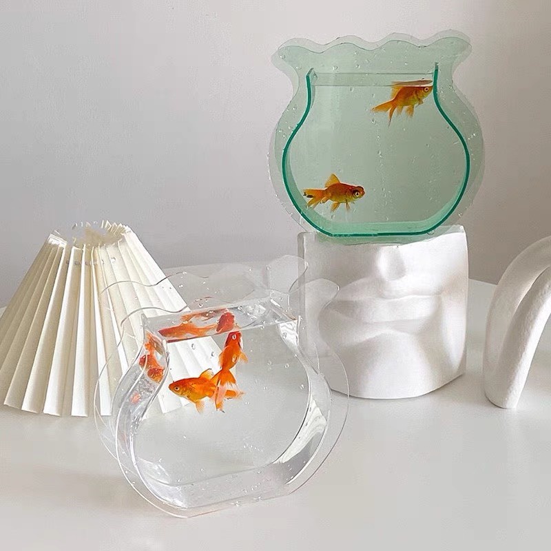 Lọ hoa trong suốt Acrylic tulip tinh tế trang nhã. Lọ hoa để bàn và thả cá thủy sinh
