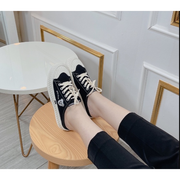 Giày sục vải đạp gót nữ siêu đẹp
