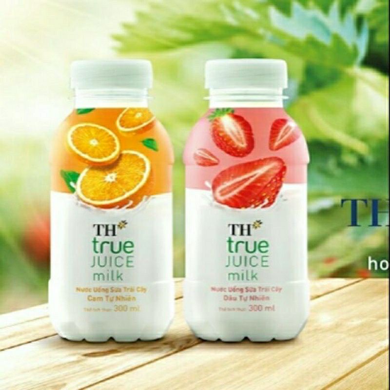 Nước uống sữa trái cây TH True Juice Milk dâu/cam 300ml