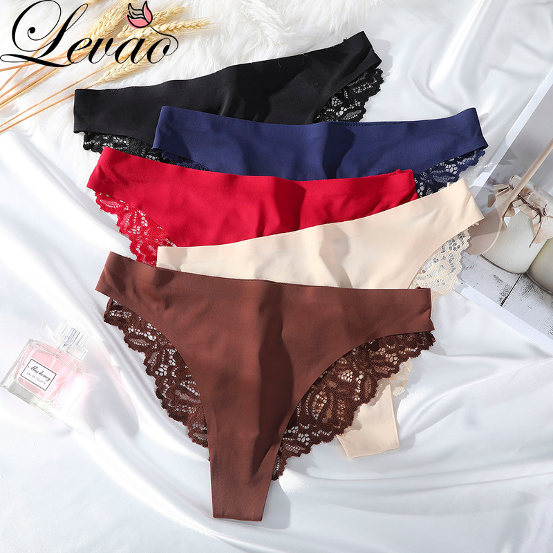 Quần Lót Levao Kiểu Quần Bản Rộng Lưng Thấp Lụa Băng Phối Ren Gợi Cảm Dành Cho Bạn Nữ