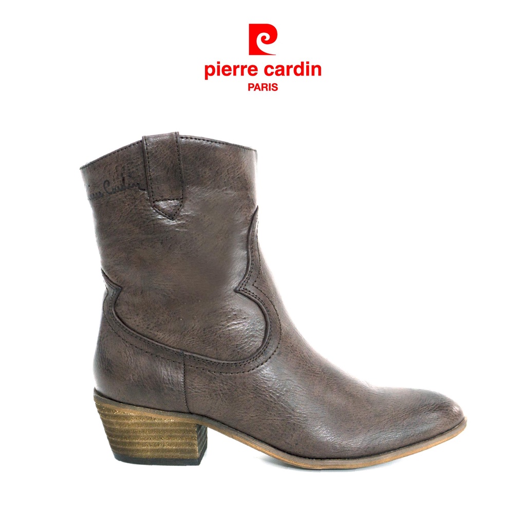 [NEW ARRIVAL] Giày Boots Nữ Cloudy, Chất liệu Da PU, Khóa cạnh, Độ cao 5cm, Cổ cao 21cm Pierre Cardin - PCWFWSF 153