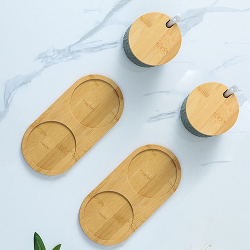 Khay Gỗ Tre Hình Chữ Nhật Dùng Đựng Cốc Nước Phong Cách Nhật Bản