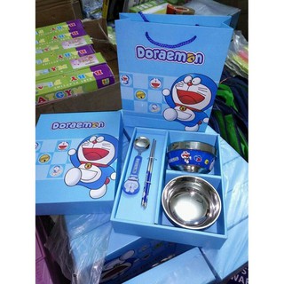 Bát tập ăn cho bé đôremon
