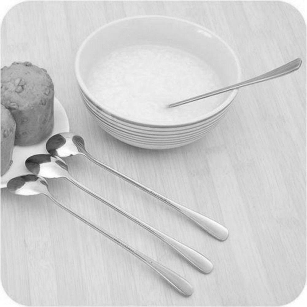 YIYU Bộ 2 Muỗng Cà Phê Cán Dài Kiểu Hàn Quốc Dễ Thương Cho Học Sinh