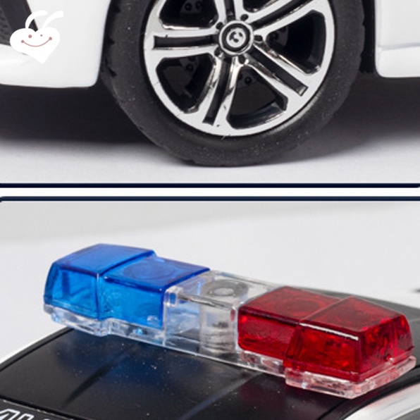 Đồ trang trí Xe Cảnh Sát BMW Có Đèn Và Âm Thanh Bằng Hợp Kim Tỉ Lệ 1:32