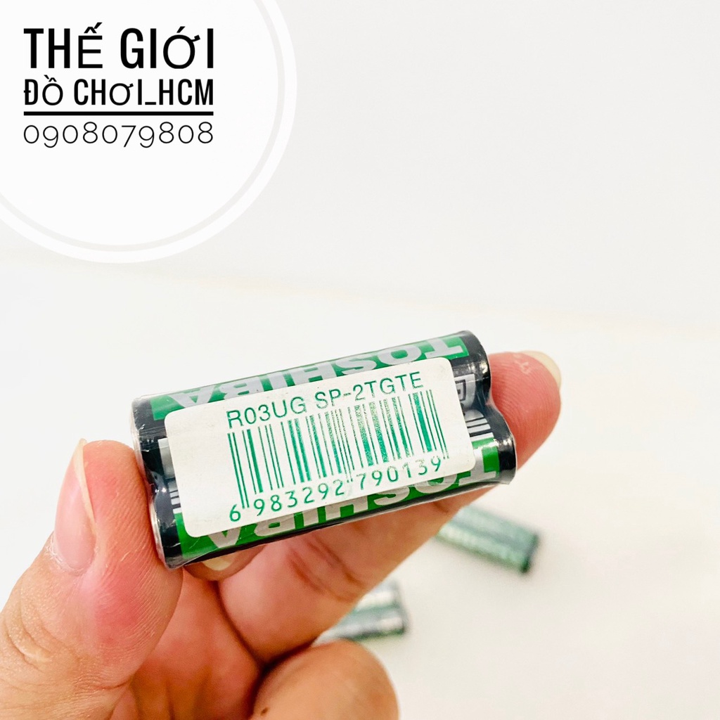 [1 VIÊN/ 3K] Pin tiểu/ pin AAA Toshiba dành cho bé lắp vào đồ chơi, loại nhỏ hay dùng lắp vào remote Tivi, máy lạnh