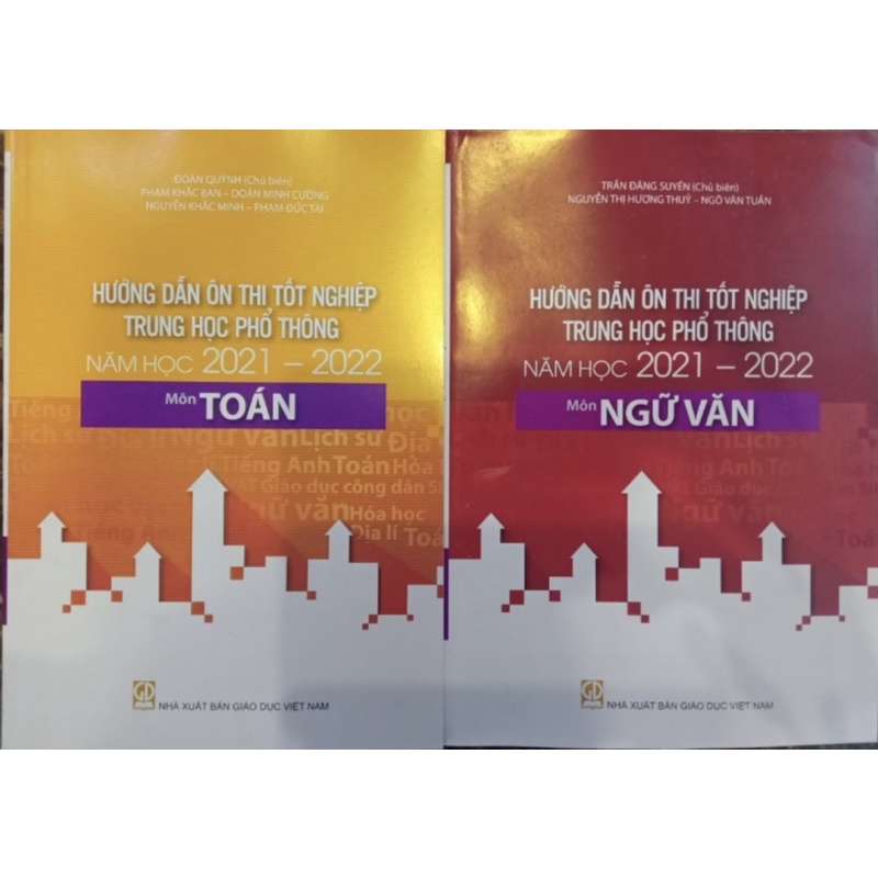 Sách - (Combo 2 cuốn) Hướng Dẫn Ôn Thi Tốt Nghiệp Trung Học Phổ Thông Năm Học 2021 - 2022 Môn Toán - Ngữ Văn