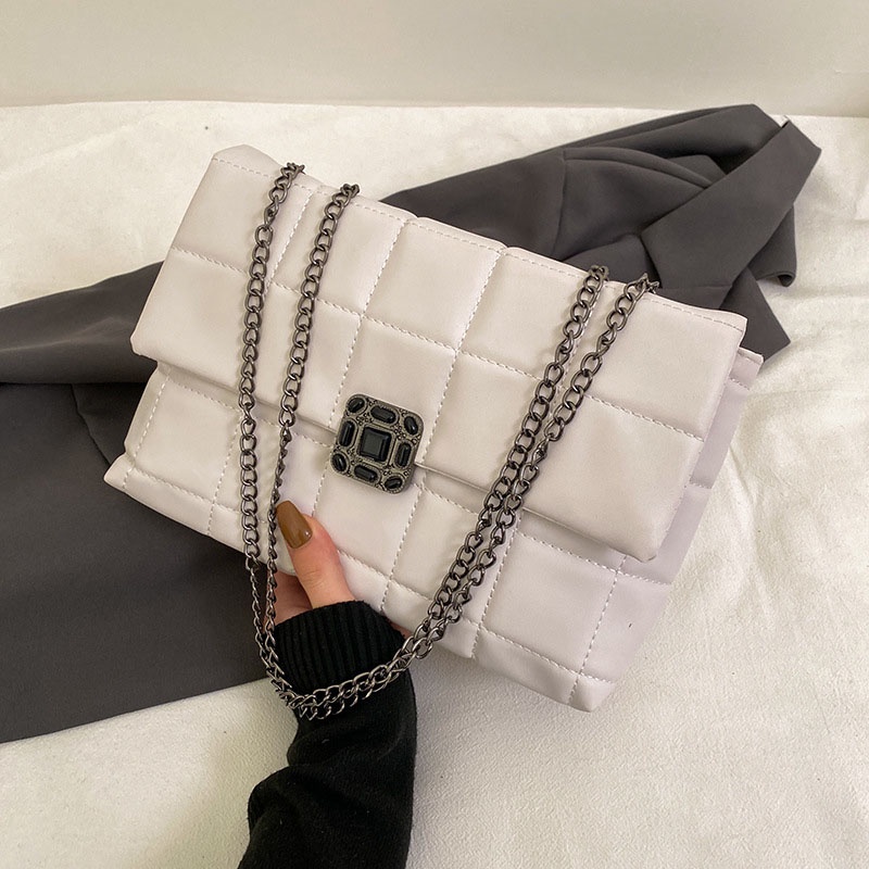 Túi Đeo Vai Một Dây Xích Có Khóa Hình Thoi Cổ Điển Dành Cho Bạn Nữ