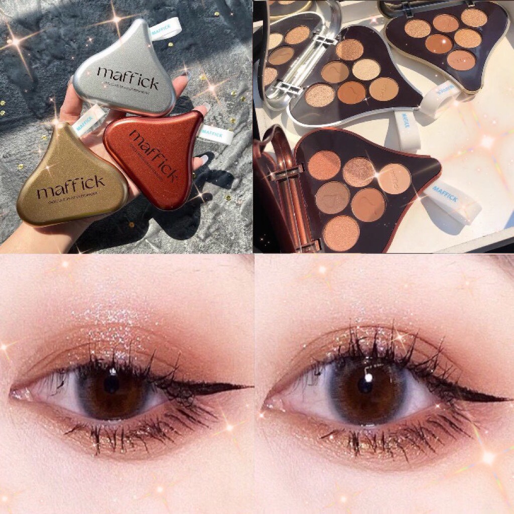 Bảng phấn mắt 6 màu socola kisses MAFFICK tông cam đào cam đất xinh xắn Chocolate Six-Color Eye Shadow hot Tiktok MAFI33