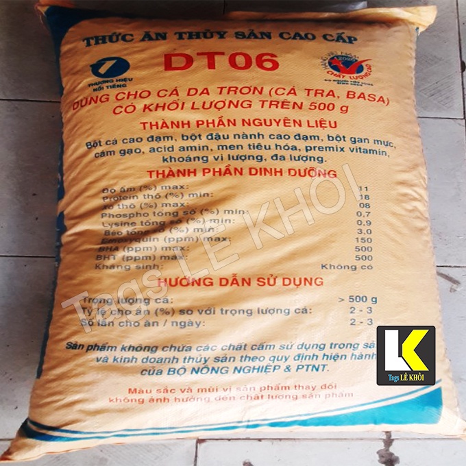1KG Cám Lái Thiêu DT06 18% đạm | Thức ăn cho cá | Mồi câu cá