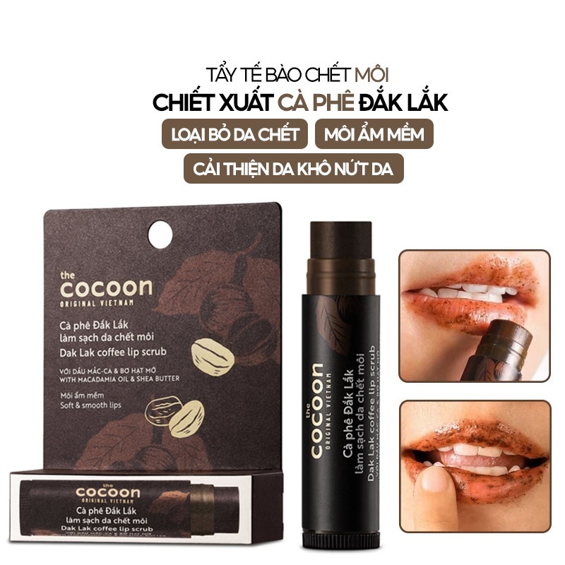 Tẩy Tế Bào Chết Môi Cocoon Từ Cà Phê Đắk Lắk 5g