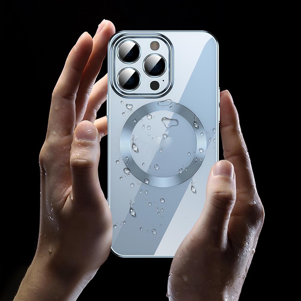 Ốp điện thoại vuông Lenuo Magsafe sang trọng có tấm phim bảo vệ máy ảnh thích hợp cho iPhone 14 13 Pro Max 14 Plus