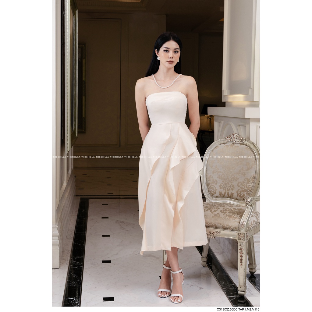 Váy đầm thiết kế cup ngực xẻ vèo sang trọng [ Có video + Ảnh thật ] The Shilla - CG.C31BCZ.55D0.TAP1.M2.V115