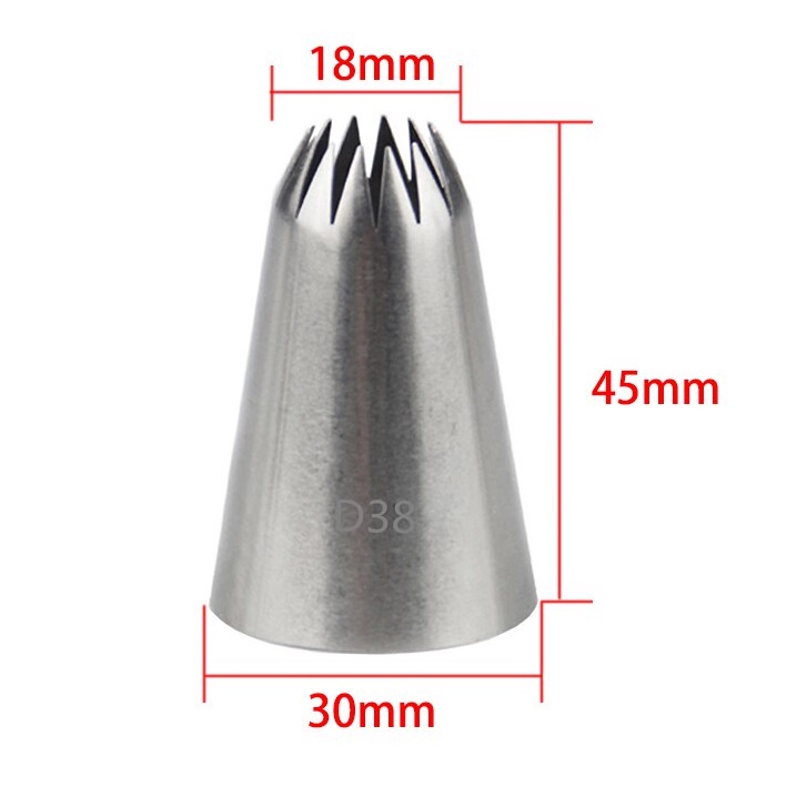 Đui bắt kem/ Piping Nozzles Sò Nhiều Cánh Nhôm Đúc