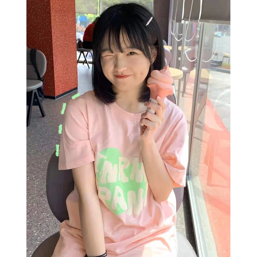Áo Thun 100% Cotton Tay Ngắn Dáng Rộng Thiết Kế Mới Thời Trang Mùa Hè Dành Cho Nữ