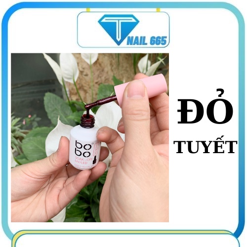 Sơn Gel đỏ tuyết , Sơn móng tay nail màu đỏ tuyết