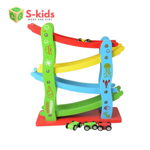 [Mã LIFETOYS1 giảm 30K đơn 99K] Đồ chơi gỗ - Ván trượt xe 3 tầng Vivitoys