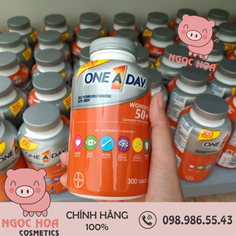 Viên uống One a day Women's 50+ Multivitamin 300 viên của Mỹ - Bổ sung vitamin tổng hợp women