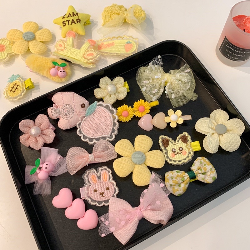 Set 8 kẹp tóc nhiều hình dễ thương cho bé