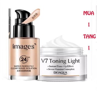 Kem nền che khuyết điểm BB tặng kem dưỡng trắng da mặt V7