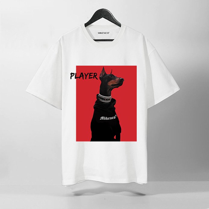 Áo Thun Tay Lỡ MIKENCO DOBERMAN chú chó, áo phông unisex Form rộng oversize, chất liệu Cotton. KKIMShop