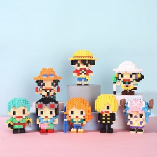 Mô hình lắp ráp lego 3d one piece - 6 nhân vật
